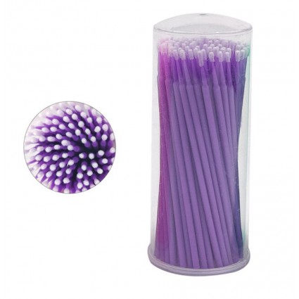 Microbrushes in a tube 100 pcs / purple