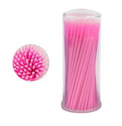 Microbrushes in a tube 100 pcs / pink