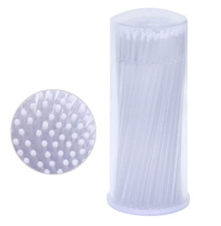Microbrushes in a tube 100 pcs - SILVER GLITTER - DISCOUNT
