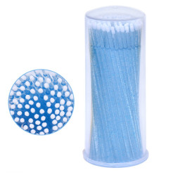 Microbrushes in a tube 100 pcs / GLITTER blue