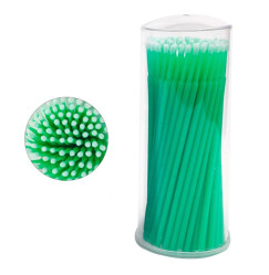 Microbrushes in a tube 100 pcs/green