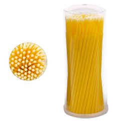 Microbrushes in a tube 100 pcs/ yellow