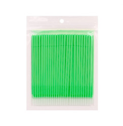 Microbrushes extended in a package long head - green, 100 pcs