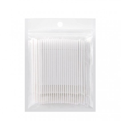 Microbrushes extended in a package long head - white, 100 pcs