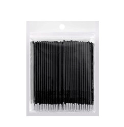 Microbrushes extended in a package long head - black, 100 pcs