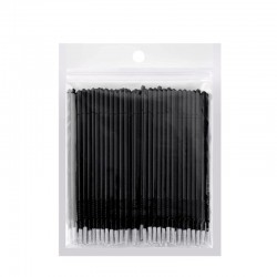 Microbrushes extended in a package long head - black, 100 pcs