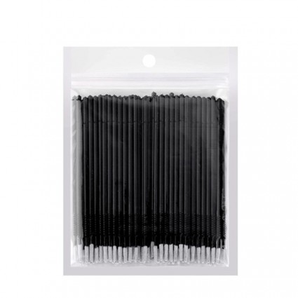 Микробраши удлиненные в пакете long head - черные, 100 шт