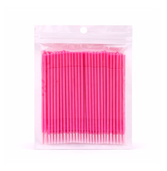 Long head microbrushes in a raspberry package, 100 pcs.