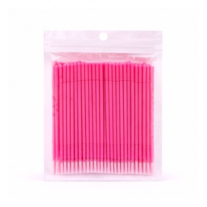 Long head microbrushes in a raspberry package, 100 pcs.