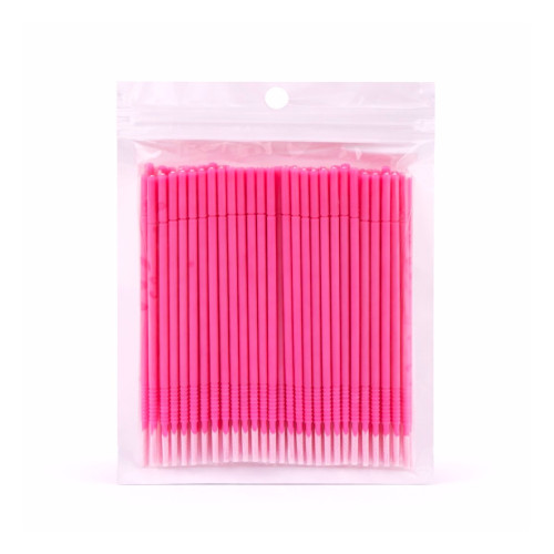 Long head microbrushes in a raspberry package, 100 pcs.