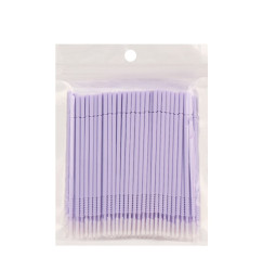Microbrushes extended in a long head package - soft purple, 100 pcs.