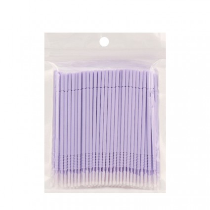 Microbrushes extended in a long head package - soft purple, 100 pcs.