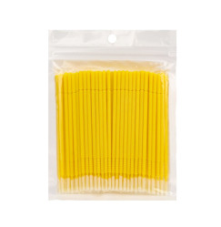 Long head microbrushes in a yellow package, 100 pcs.