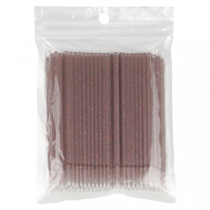Microbrushes in a pack of 100 pcs - GLITTER red