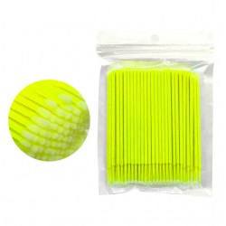 Microbrushes in a bag of 100 pcs / yellow neon