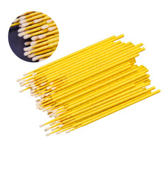 Microbrushes in a bag, environmentally friendly, biodegradable "Eco" 100 pcs / yellow dotted