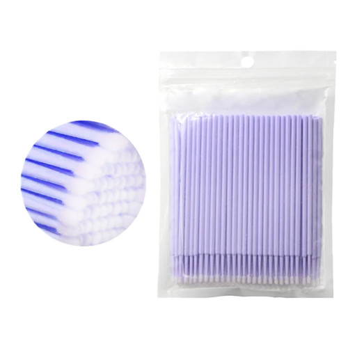 Microbrushes in a bag "Makaroon" 100 pcs / pale purple