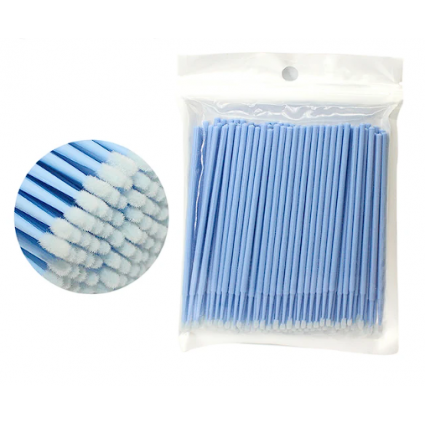 Microbrushes in a bag "Makaroon" 100 pcs/pale blue
