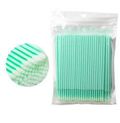 Microbrushes in a bag "Makaroon" 100 pcs / soft green