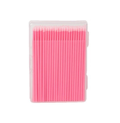 Microbrushes in a plastic box 100 pcs - pink