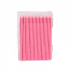 Microbrushes in a plastic box 100 pcs - pink