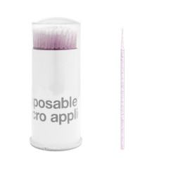 Microbrushes in a tube 100 pcs - GLITTER purple