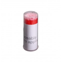 Microbrushes in a tube, 100 pcs - red