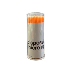 Microbrushes in a tube, 100 pcs - orange