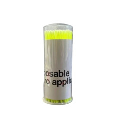 Microbrushes in a tube of 100 pieces - yellow neon