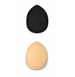Mini makeup sponge for finger, drop-shaped, black