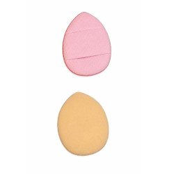 Mini makeup sponge for finger, drop-shaped, pink