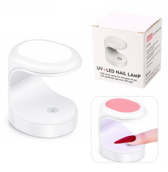 Міні UV-лампа для сушіння нігтів портативна | UV+LED Nail Lamp | біла