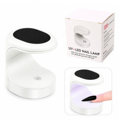Mini przenośna lampa UV do suszenia paznokci | UV+LED Nail Lamp | biało-czarna