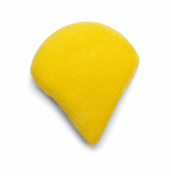 Mini Velour Makeup Sponge, Triangular, yellow