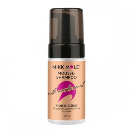 Mousse-Shampoo for eyebrows and face NIKK MOLE / with Macadamia oil, 100 ml