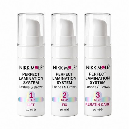 Nikk Mole Perfect lamination for eyebrow and eyelash lamination / 3 x 10 ml