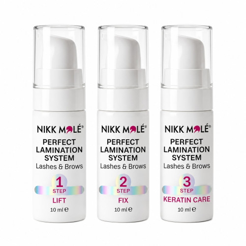 Nikk Mole Perfect lamination for eyebrow and eyelash lamination / 3 x 10 ml
