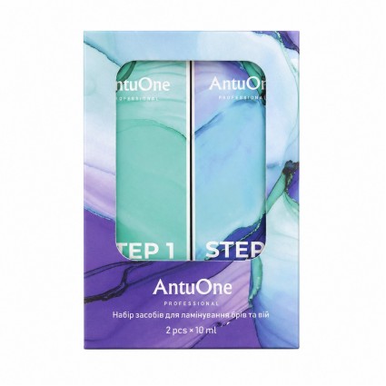 Набор для ламинирования ресниц и бровей AntuOne - Set Step 1 + Step 2 (2 шт х 10 мл)