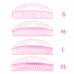 Korean-style eyelash lamination shield set 4 pairs - transparent pink | boxed |