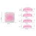 Korean-style eyelash lamination shield set 4 pairs - transparent pink | boxed |