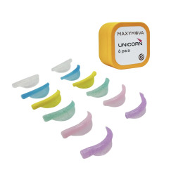 Набір бігуді для ламінування вій MAXYMOVA Flexi Lift Unicorn / 6 пар (XS, S, M, M1, L, XL)
