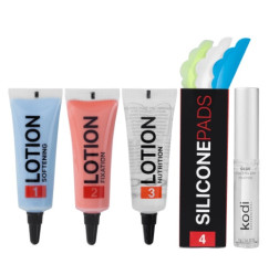 Zestaw do bio-podkręcania rzęs Kodi / lokówki + klej + kompozycje (1+2+3 10 ml kolor)