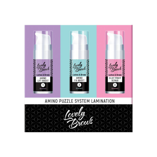 Set for lamination of eyebrows and eyelashes Lovely Brows “Amino Puzzle System Lamination” / 3 compositions