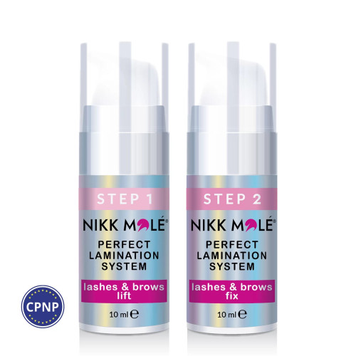 Nikk Mole Perfect Lamination kit for brows and lashes (STEP 1 + STEP 2) - 2x10 ml