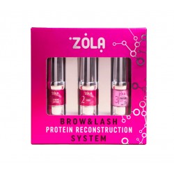 Набір для ламінування ZOLA Brow Lash Protein Reconstruction System / в баночках рожевий