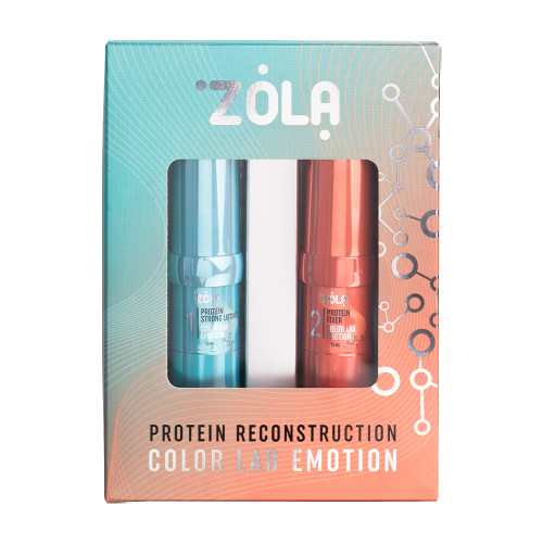 Набір для ламінування ZOLA - PROTEIN RECONSTRUCTION Color Lab - у баночках (оранж-блакитний)