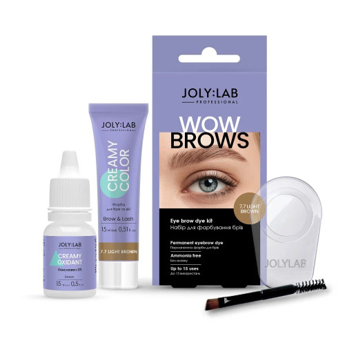 Набор для окрашивания бровей JOLY:LAB - WOW BROWS - 7.7 Light Brown
