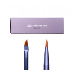 Набір пензлiв для брів та вій ZOLAx Romashka BRUSHES / пудрові