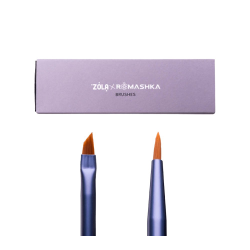 Набор кистей для бровей и ресниц ZOLAx Romashka BRUSHES / пудровые