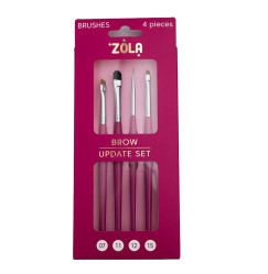 Zestaw pędzli do brwi ZOLA / Brow Update Set 4 szt. (7,11,12,15)